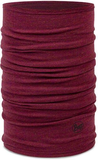 Buff Merino Midweight Melange Tibetan Red Tubular Neckwear