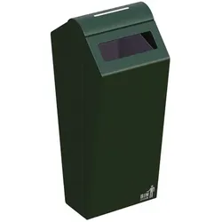 BINsystem Basic BIN 120 L grün VB 711550 robuster Außenabfalleimer, hochwertiger Stahl mit Inneneimer