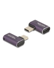Delock USB Adapter 40 Gbps Type-C PD 3.1 240 W Stecker zu Buchse gewinkelt links (60287)