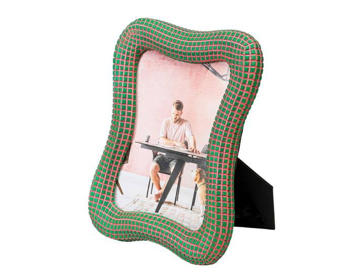 Cadres photo Wavy Polyester Vert/Vert 18 x 23 x 2cm