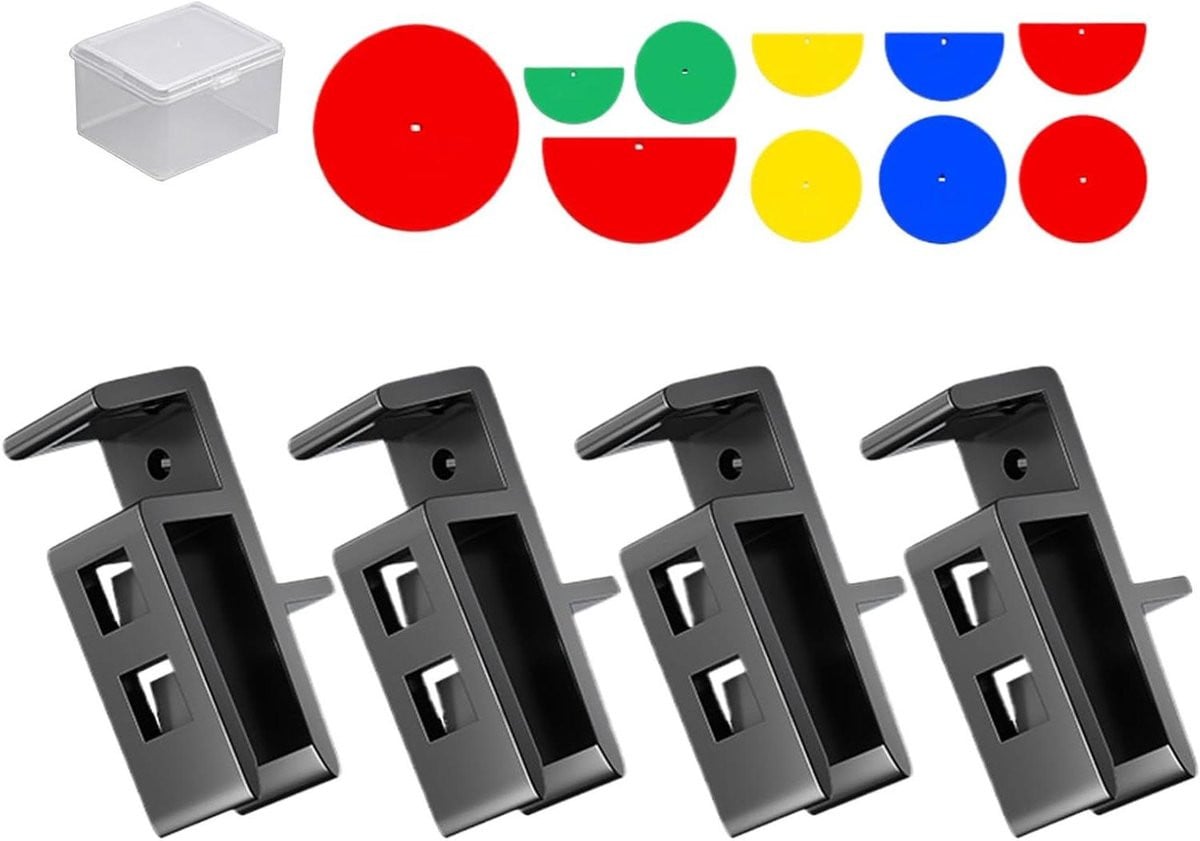 Verbindingsclip Meubels - 4 stuks - Zwart - Kastbevestiging Klemmen