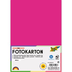 Folia Fotokarton 614/50 23, A4, pink, 300g/qm, 50 Blatt