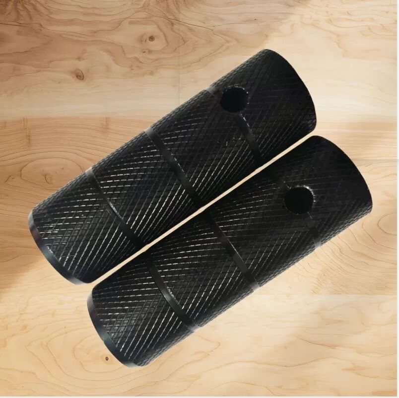 INF Mountainbike-Fußrasten - Schwarze Fahrrad-Fußstütze aus Metall 38 mm