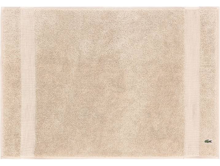 Badematte LACOSTE LLECROCO , beige (cappuccino), H:3mm, Baumwolle, Badematten, Badematte, mit Label-Applikationen