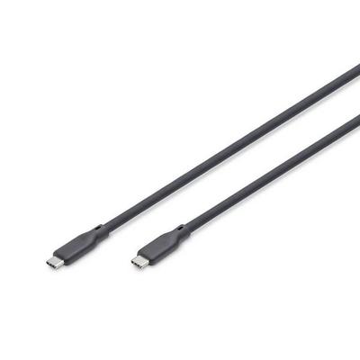 Digitus USB-C® Kabel USB4® USB-C®, USB-C® Stecker 1m Schwarz 16K UHD, 10K UHD, 8K UHD, 4K UHD, mit Knickschutztülle, Silikon