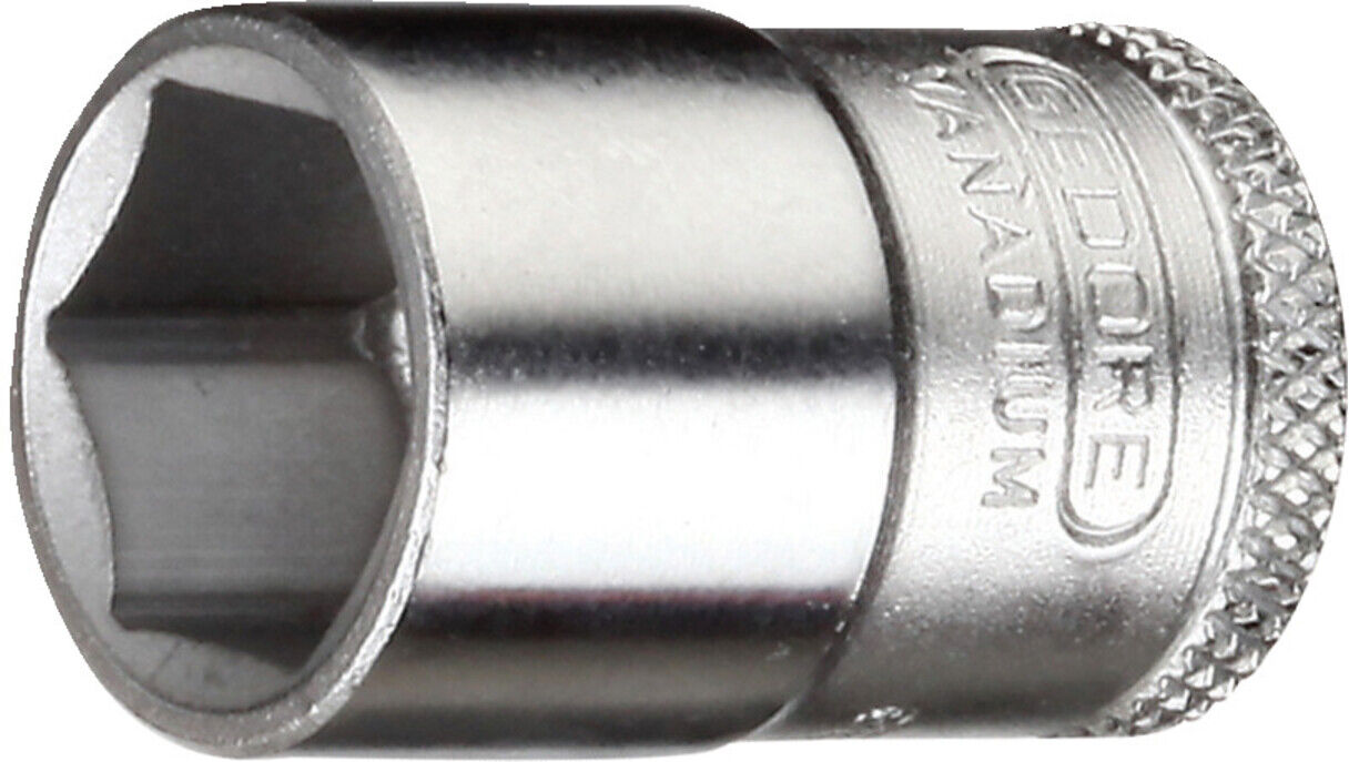 Gedore Steckschlüsseleinsatz, Nuss, 3/8 Zoll 10 mm Antrieb, 6-kant, 11 mm Weite, Werkzeug, 30 11, Stahl verchromt (6233850)