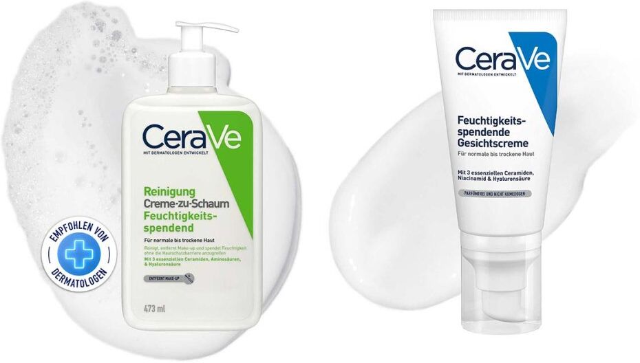 CeraVe Abschmink-Set für normale Haut: Reinigung & Nachtcreme