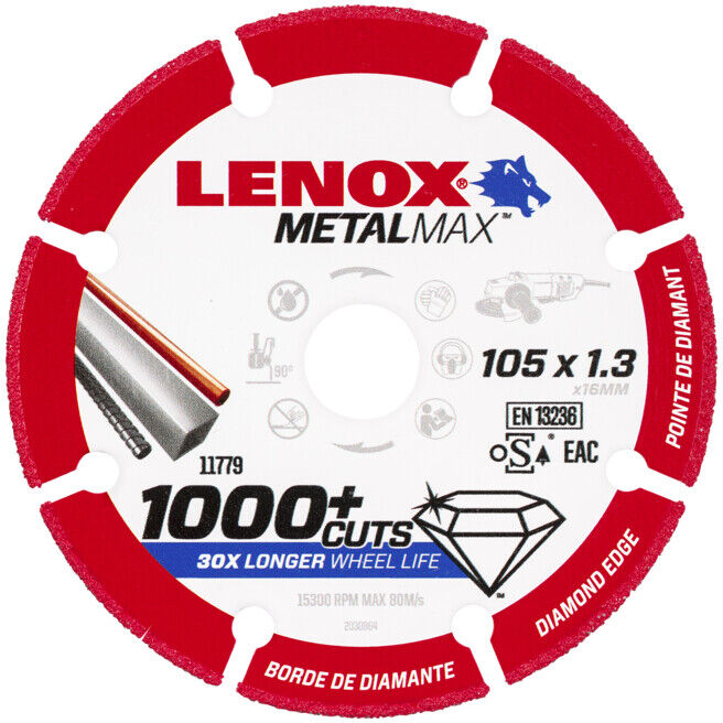 LENOX lame de scie diamantée MetalMa x 105mm X 1,3mm (2030864)