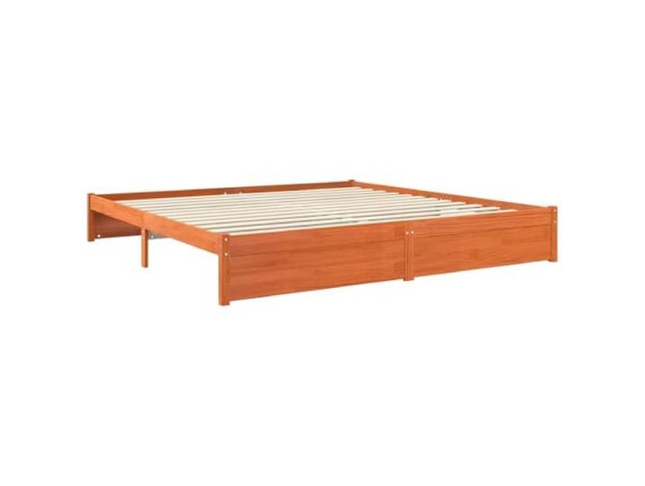 KTHLBRH Bettgestell Super King 180 x 200 cm, Kiefernholz Plattform-Latten, braun gewachst, robuste Halterung, einfache Montage