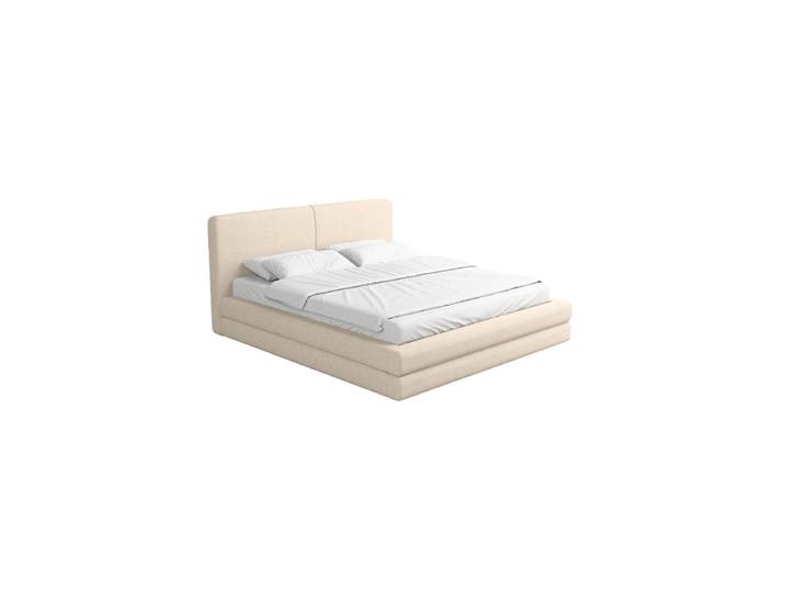 Design Polsterbett „Liora“ mit Ablagefach, Webstoff Cream Strukturstoff Cream BLOOMINGLOFT Collection
