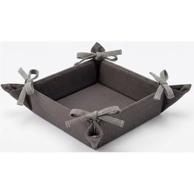 Brotkorb HOME AFFAIRE "Brotkorb Grautöne 20x20cm", grau (grautöne), B:20cm H:6cm L:20cm, Baumwolle, Lebensmittelaufbewahrungsbehälter, Brotkorb
