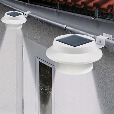 1pc Outdoor Solar Wandleuchte Traufe Lampe IP44 wasserdicht Nut Lampe Zaun Treppe Hof Garten Balkon Beleuchtung