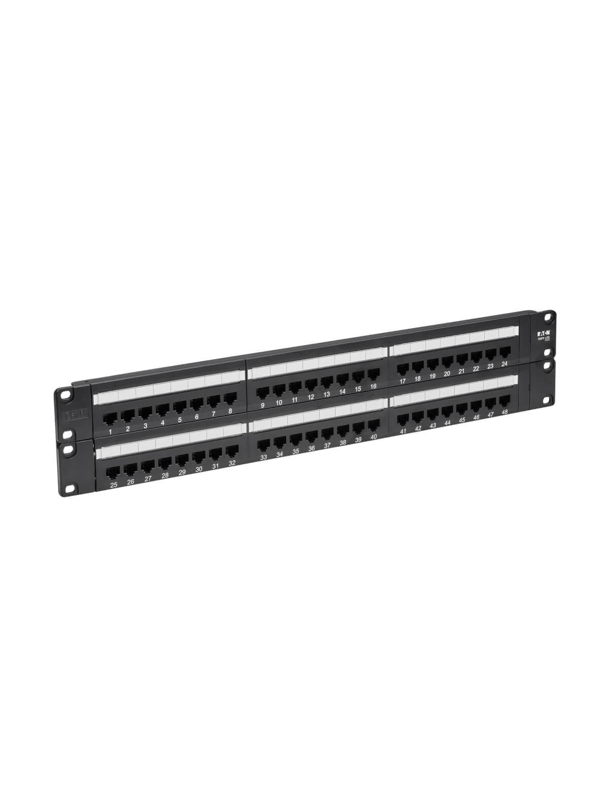 Tripp Lite 48-Port Cat6 Cat5 Patch Panel Rackmount 110 Punch Down RJ45 Ethernet 1URM 568B - patch panel - 19"
