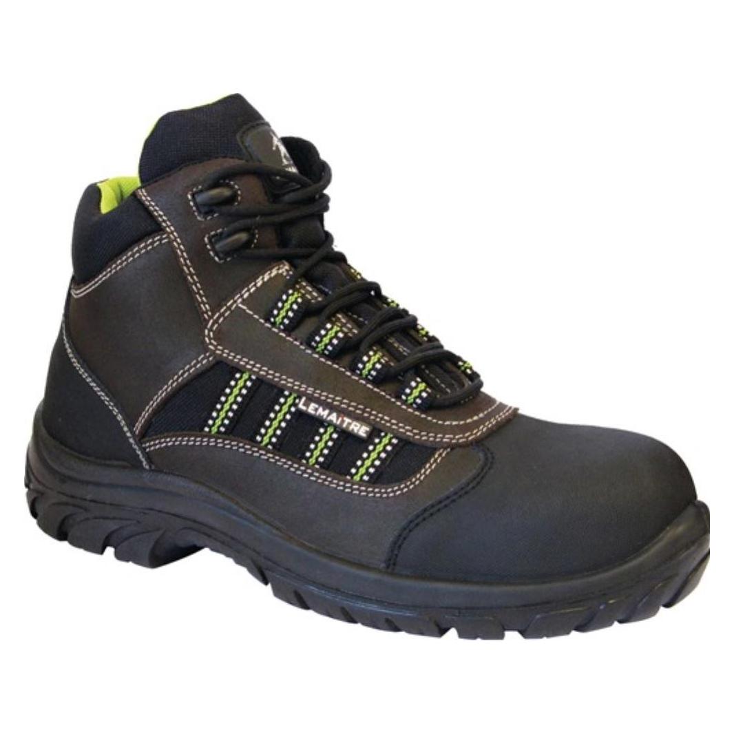 Lemaitre Sicherheitsstiefel Danube Grösse 46 schwarz/braun S3 SRC EN ISO 20345 Leder/Textileinsätze (S3, 46) (1345-46)