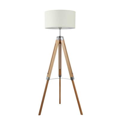 EGLO Stehlampe "LANTADA", beige, 1, Ø 45cm H: 143cm, 1 Stk., Leuchten, Stehlampe, mit Schalter, FSC zertifiziert, E27, Stehlampe
