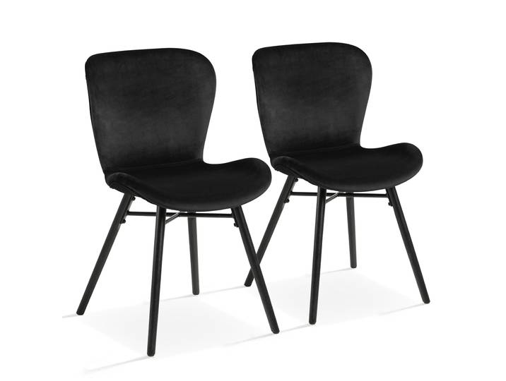 Stühle aus Samt und Metall - 2er-Set