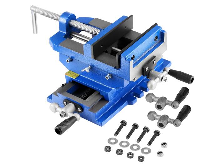 Vevor Etau Croise De Perceuse A Colonne\, Largeur De Machoire 152\,4 Mm\, Etau Deetabli De Percage En Fonte Robuste\, Avec Axe Xy Bidirectionnel\, Pour Travail Du Bois\, Percage Metal\, Fraiseuse\, Atelier