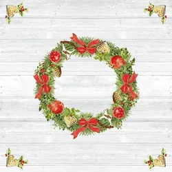 Mank Tischdecke Airlaid Advent, 80 x 80 cm, 20 Stück - Mitteldecke Weihnachten Tischtuch