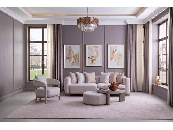 JVmoebel Polstergarnitur Sofa Sessel Couchtisch Weiß Elegantes Design Moderner Stil Wohnlich, (3-tlg), Made in Europa