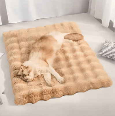 Inspire Picks All Season Plush Pet Sleeping Mat For Cats & Dogs mat brown s 30x40cm