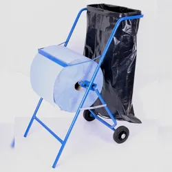 Szagato Papierrollenhalter Bodenständer inkl. Müllsackhalter, 100 x 50 x 70 cm, blau