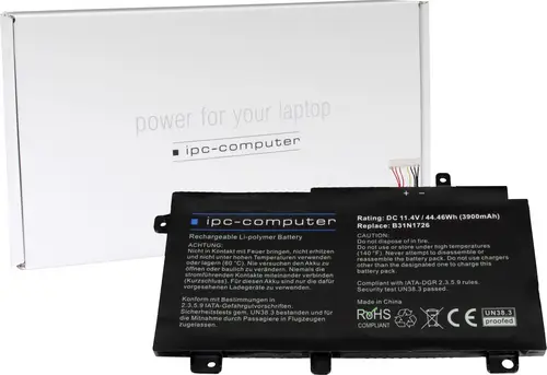 Ipc-computer Notebook-Akku Akku B31N1726 (short cable) REPLACE 11.40V 3900 mAh