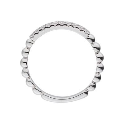 Silberring JOBO "Kugel Ring" Gr. 52, silber (silber 925), Fingerringe, Damen, 52, Silber 925 (Sterlingsilber), Silberring, 925 Silber rhodiniert mit 20 Zirkonia
