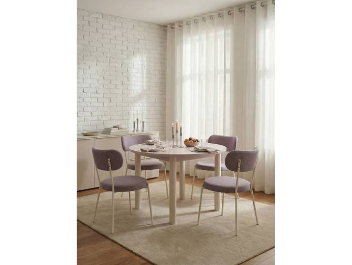 TOM TAILOR HOME Essgruppe COLOR TABLE 120cm + 4x SOFT PAD CHAIR in abgestimmten Farben u. Formen, (Set, 1 Tisch, 4 Stühle), für ein stimmiges Gesamtbild am Esstisch – ohne langes Suchen.