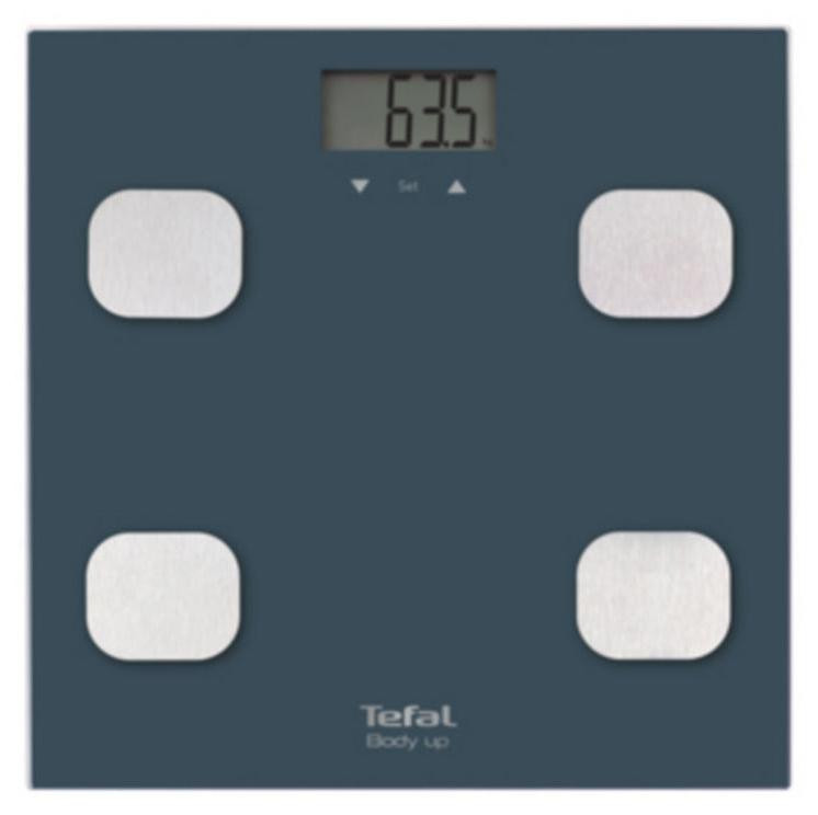 Tefal Body Up BM2520 elektronische personenweegschaal, blauw, tot 150 kg