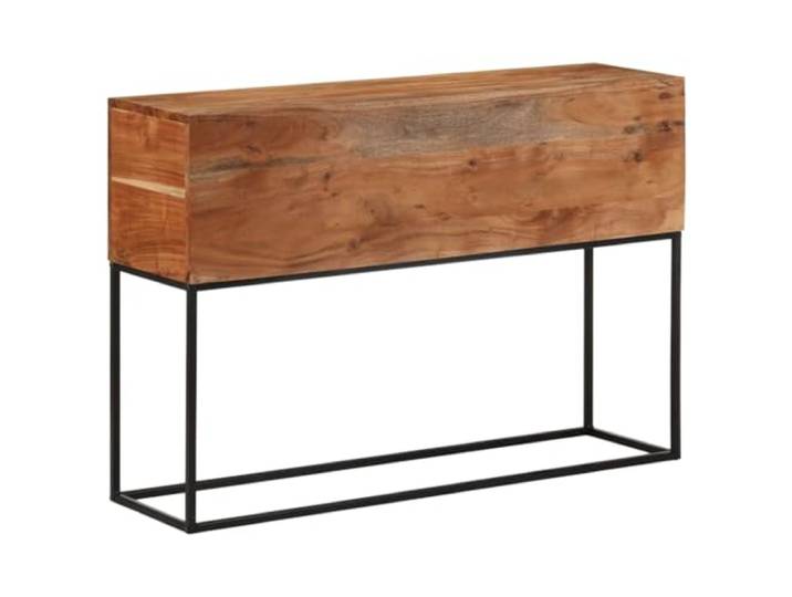 KLGBNCVE Konsolentisch 110x30x75 cm aus Massivholz Akazie und Eisen Massives Akazienholz, Eisenbeine, schlankes Design, natürliche Maserung, stabil und langlebig