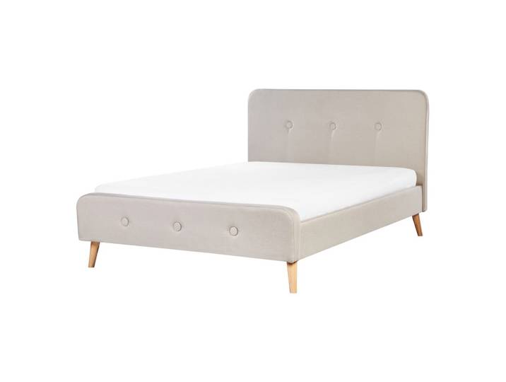 POLSTERBETT mit Lattenrost 140x200 cm Beige Rennes