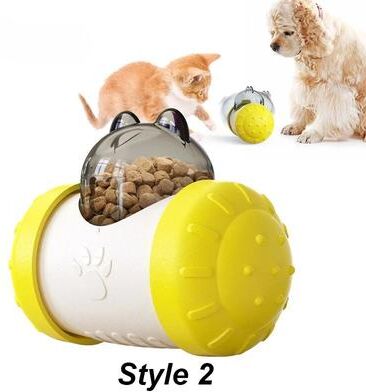 PetsAreLife Interactive Dog Puzzle Feeder Slow Feed Treat Toy For Healthy Pets yellow Style 2