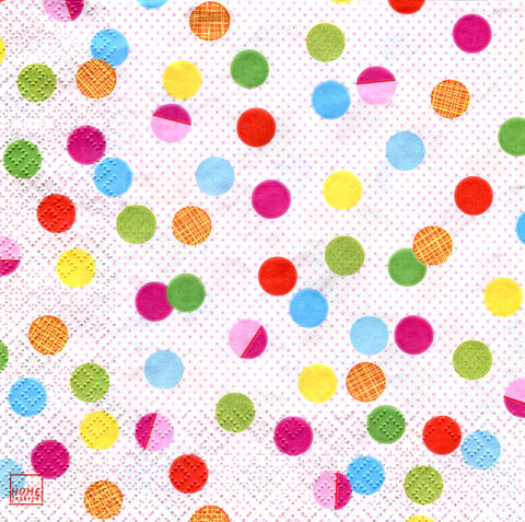 Papierservietten "Bunte Punkte", 33 x 33 cm, 20 Stück