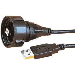 PX0840/B/2M00 - Verbinder USB-B Stecker > USB-A Stecker, IP68