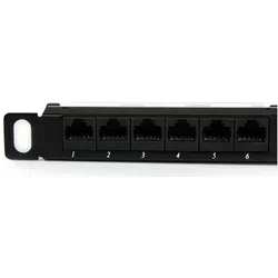 StarTech 24 PORT 0.5U CAT5E PATCH PANEL, Server Zubehör, Schwarz