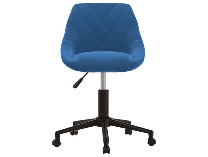 Bleu Chaise pivotante de bureau - CLARENCE - Pour Étudiant / salarié - Bleu Velours LV5637