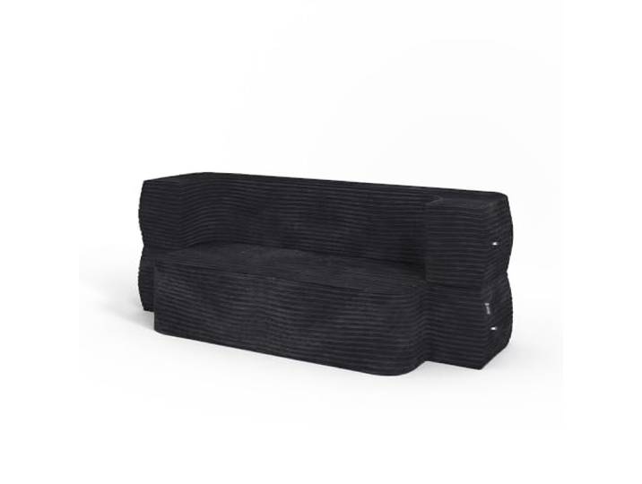 VitaliSpa Sofa Lille, Schwarz, 190 cm mit Schlaffunktion, geeignet für den täglichen Gebrauch und kombinierbar mit Sofaelementen