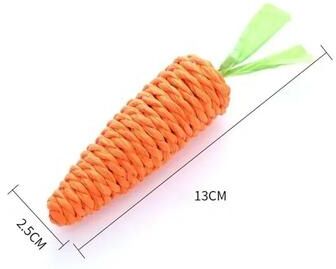 Uplifted Finds Interactive Carrot Squeak Chew Toy For Cats And Small Dogs small