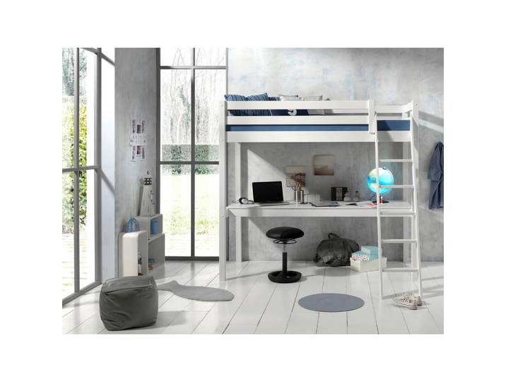 Vipack Hochbett, Weiß, Holz, Kiefer, Höhe ca. 18,5 cm, 90x200 cm, Kinderzimmer & Jugendzimmer, Kindermöbel, Kinderbetten, Hochbetten