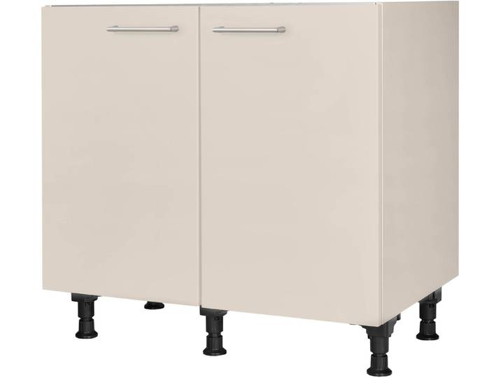 nobilia® Spülenschrank Laser , vormontiert, mit höhenverstellbaren Sockelfüßen, Breite 90 cm