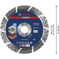 BOSCH Diamant-Trennscheibe »EXPERT MultiMaterial« 15 cm grau