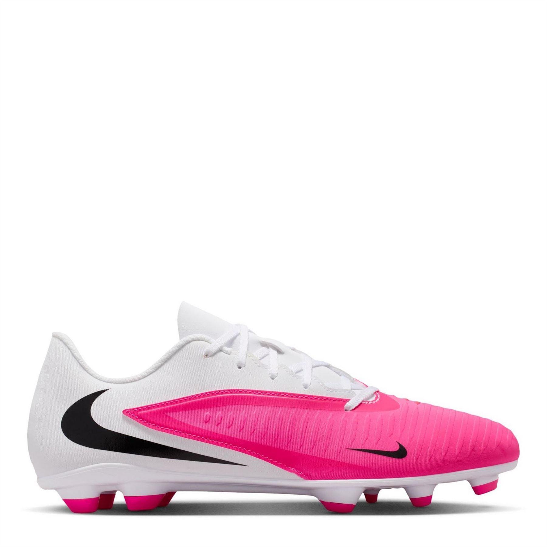 Nike - "Phantom 6 Low Club" Fußballschuhe mit festem Boden für Herren (Weiß/Pink)