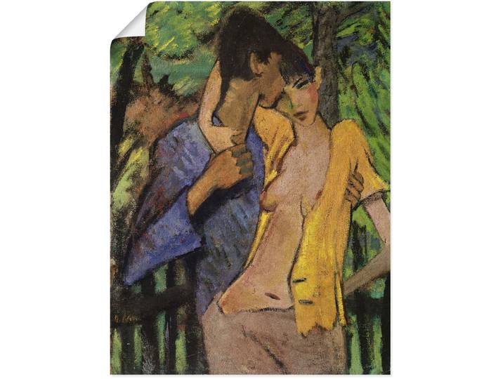 Wandbild ARTLAND Liebespaar. 1919 , bunt (farbe bild(er): bunt), B:30cm H:40cm, Bilder, Wandbild, als Leinwandbild, Poster in verschied. Grössen