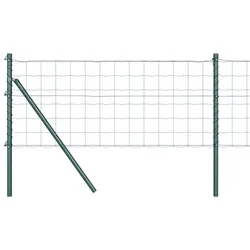 vidaXL Zaun mit Pfosten Grün 0,8 x 25 m Stahl