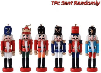 Inspire Curations Mini Nutcracker Soldier Figurines 12cm Christmas Ornament Set For Desk & Holiday Decor a1