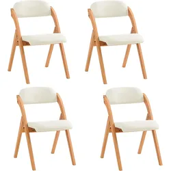 SoBuy Klappstuhl 4er Set Weiß 41,5x47,5x77cm Nordisch