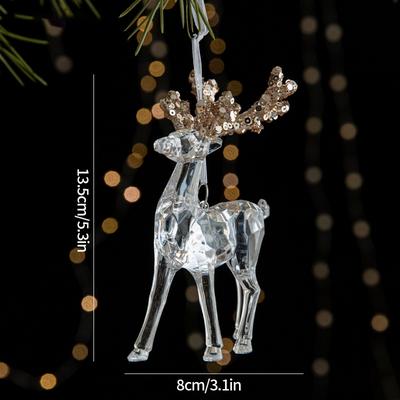 Rare Purchases Christmas Tree Ornaments Hanging, Acrylic Crystal Pendant, Snowflake Ornaments , Home Decoration Xmas Gifts s4