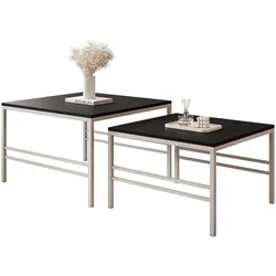 COUCHTISCH Schwarze matte Cashmere Rahmen
