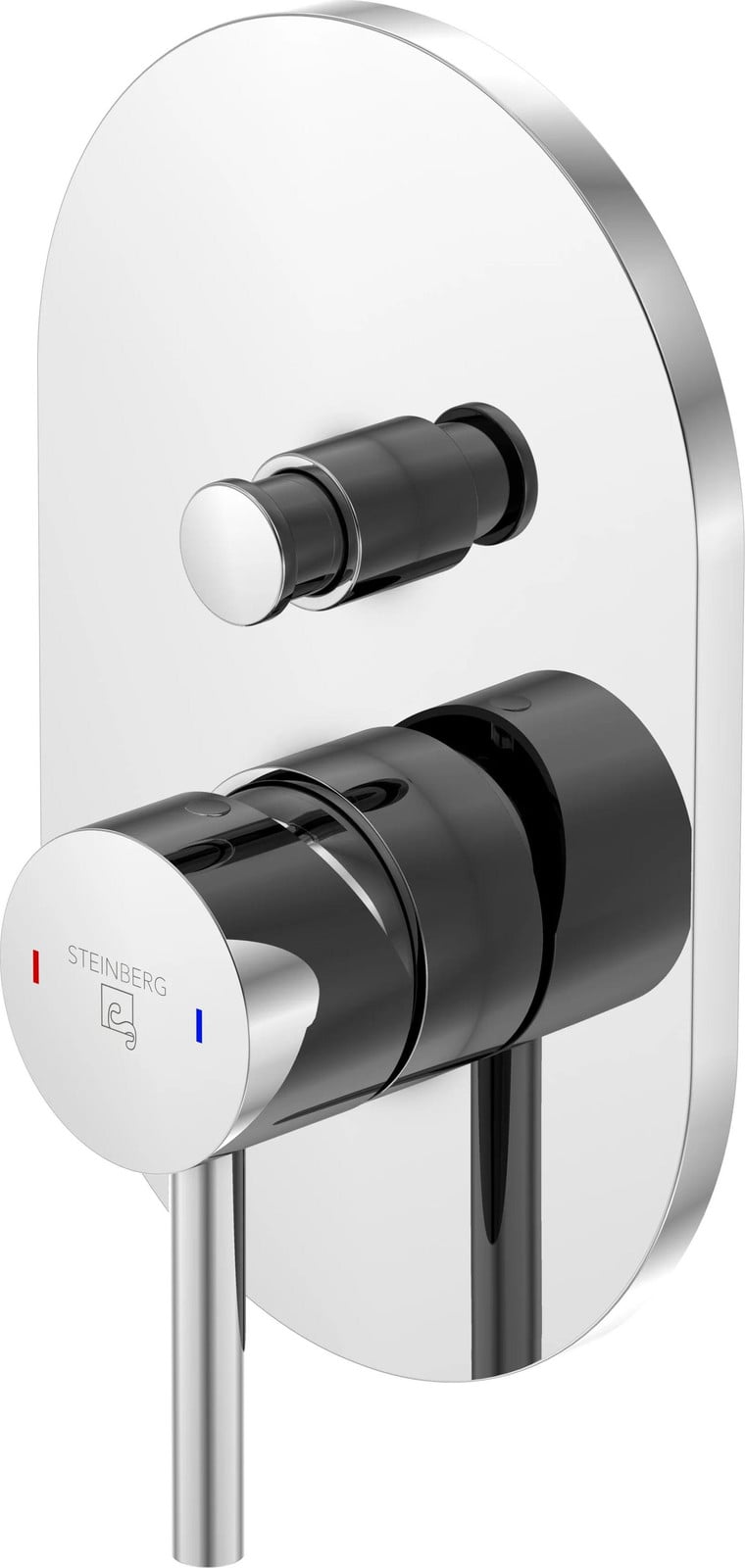 Steinberg Serie 100 complete set voor installatie van bad- of douchecombinatie, chroom