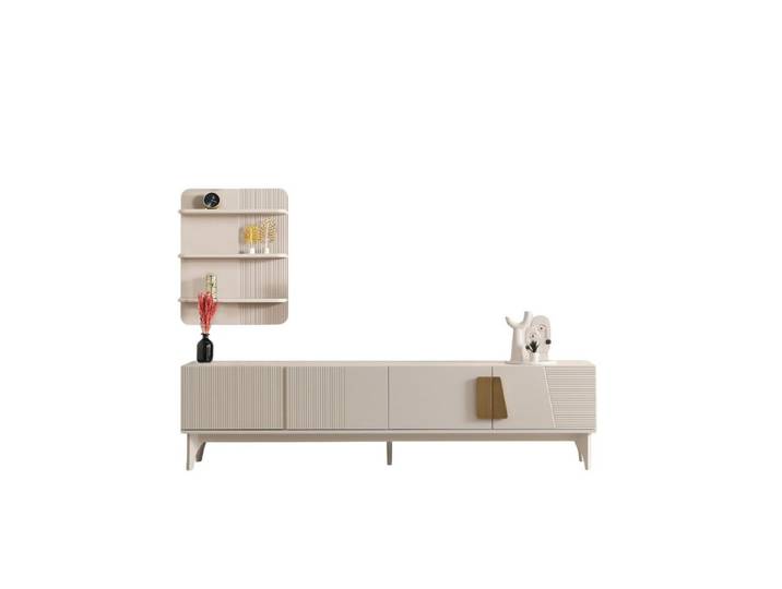 Villa Möbel TV-Wand Velteria, (TV Möbel, 2-St., 1 St. TV Möbel), TV Board mit Stauraum für Fernseher und Zubehör